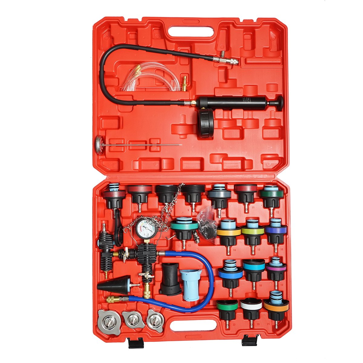 Kit testare presiune radiator, sistem de racire 28 piese Breckner Germany